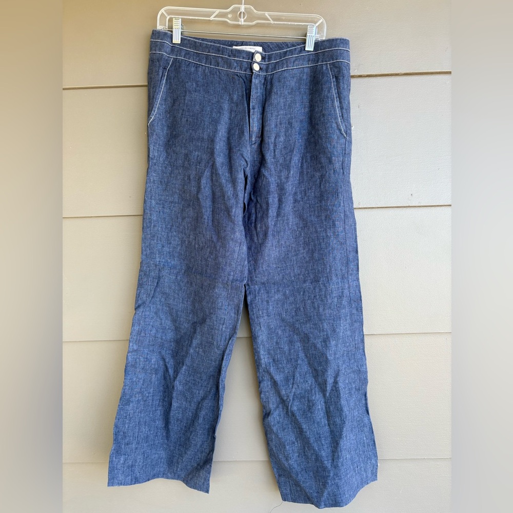 Gerard Darel 100% Linen Wide Leg Pants